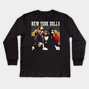 New York Dolls Groove Dancing To Their Own Beat Kids Long Sleeve T-Shirt